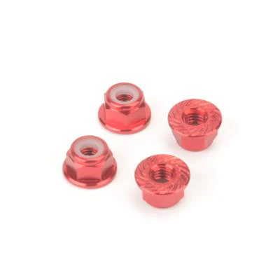 M4 Alloy Serrated Nyloc Nuts - various colours- 4pcs - Image 3